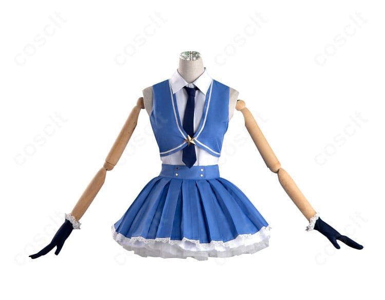 天宮りずむ プリズム衣装コスプレの商品正面カット（トップスとスカートのシルエットが分かる構図）