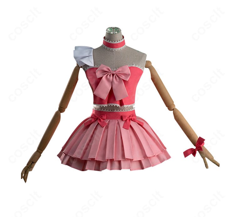 プリティーリズム・オーロラドリーム 春音あいら衣装の正面全体。チョーカーとフレアスカートのバランスが分かる前面ビュー。