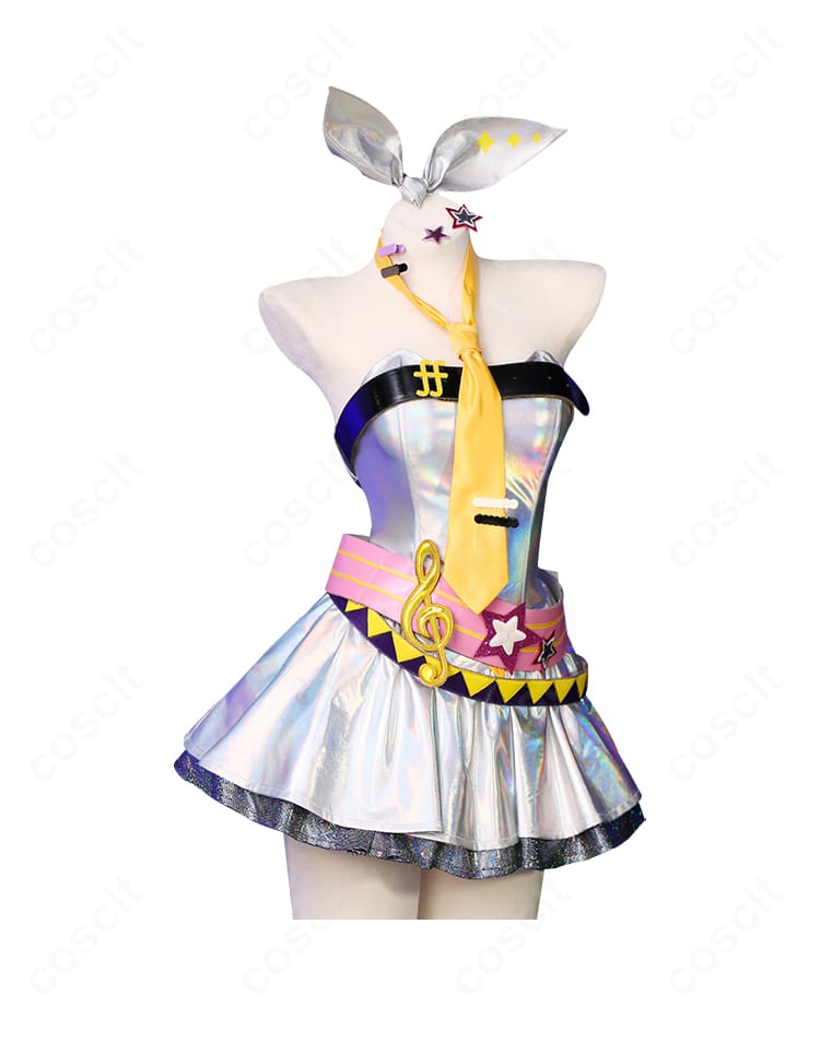 鏡音リン『Muse Dash』コラボVer. コスプレ衣装の内部ディテール。ライニング処理や刺繍・装飾の仕立てがわかるカットで、快適な着用感と精緻な縫製が伝わります。