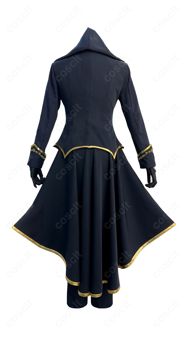 ブルーロック 潔世一 悪魔アレンジ衣装の背面。尻尾とバックスタイルのライン構成を確認できる後ろ姿。