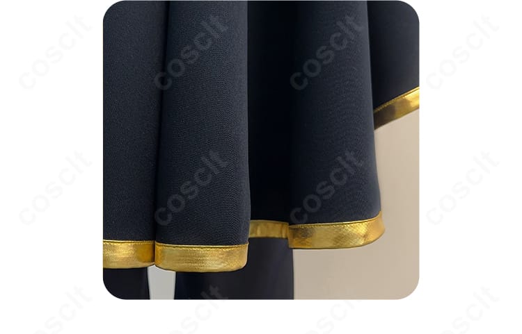 下裾周辺の装飾。レイヤー構成とライン取りが分かる質感重視のアップ。