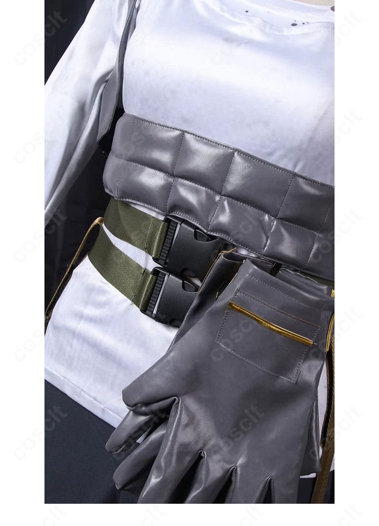 ライフライン衣装の腰部ディテール(ポーチ類と固定ベルトの構造)