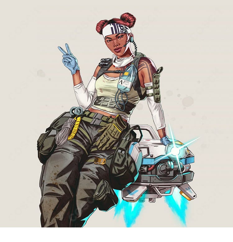 エーペックスレジェンズのライフラインを再現したコスプレ一式のキャラクターイメージカット