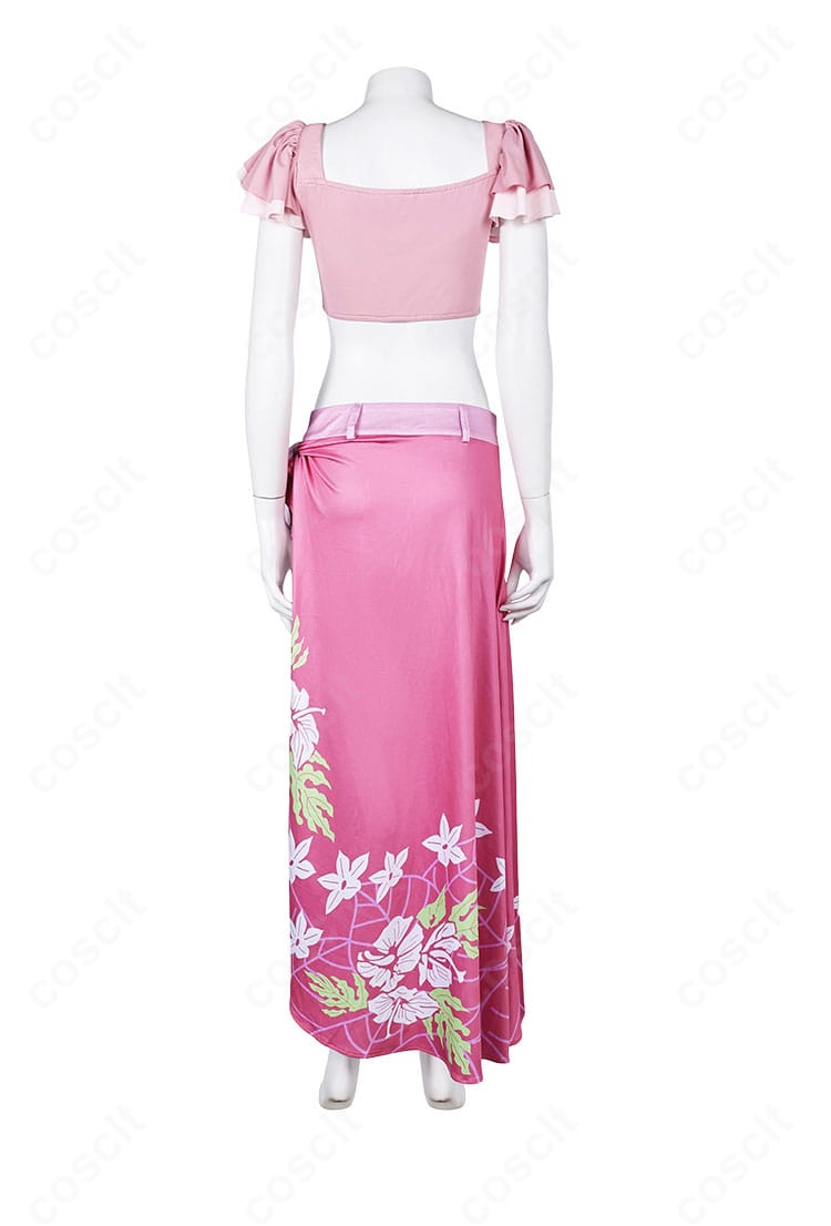 ファイナルファンタジーVII リバース版エアリス 水着コスプレ衣装の背面ディテール