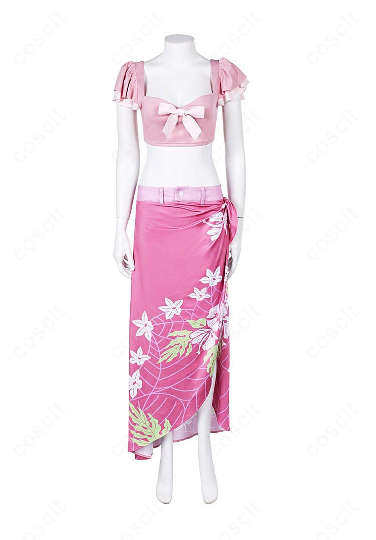 ファイナルファンタジーVII リバース版エアリス 水着コスプレ衣装の正面全身