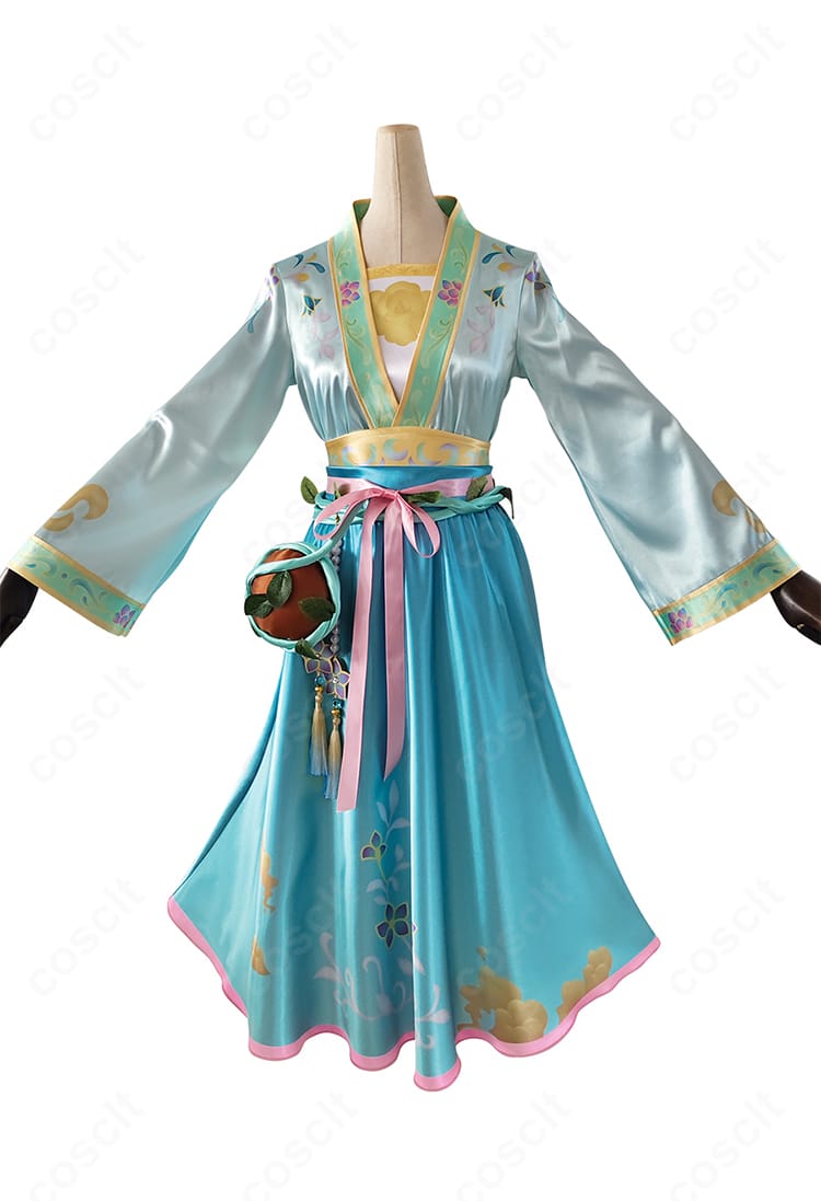 第五人格 夢の魔女 DOU5記念コスプレ衣装の正面カット。トップスとスカートのシルエット、配色や装飾のディテールが確認できる画像。