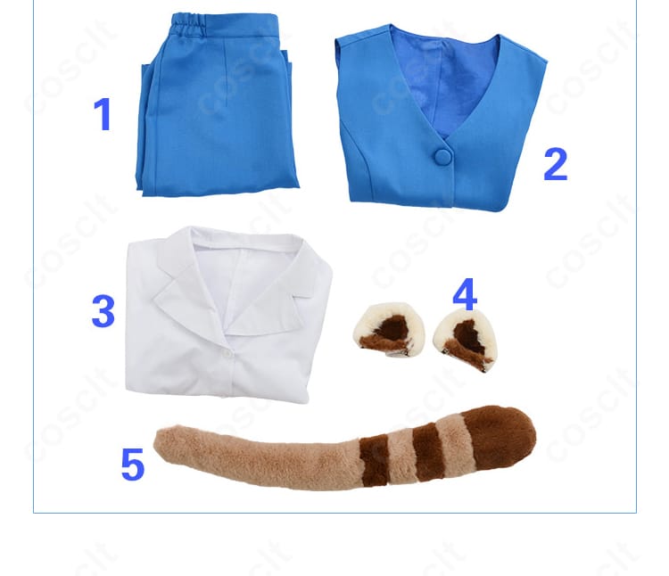 烈子コスプレの尻尾アクセサリー正面。可愛らしい尻尾の質感とサイズ感が分かる。