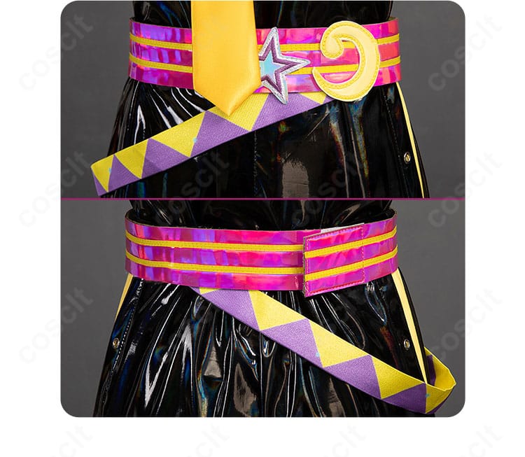 腰ベルト装飾のディテール。金具・ホール位置・質感と、ウエストへの収まりを解説