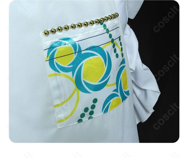 紫之 創 コスプレ 腰位置のポケット装飾とエプロンの機能的デザイン