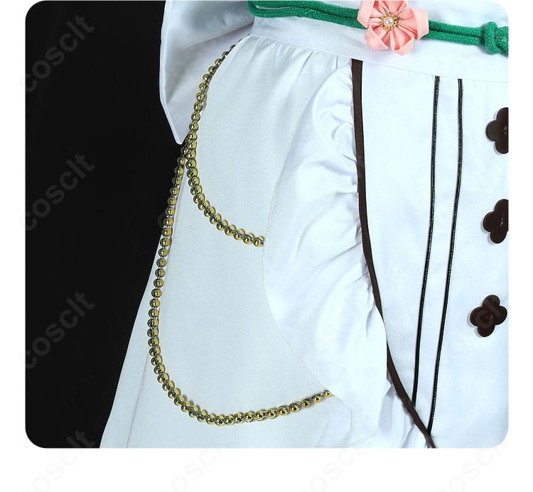 天祥院英智 慕情喫茶の襟元ビーズ装飾。上品な珠飾りがアクセントに。