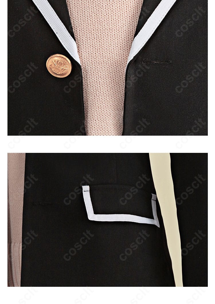 胸ポケットとフロントボタンの詳細。実用性と整った配置がわかるディテール写真。