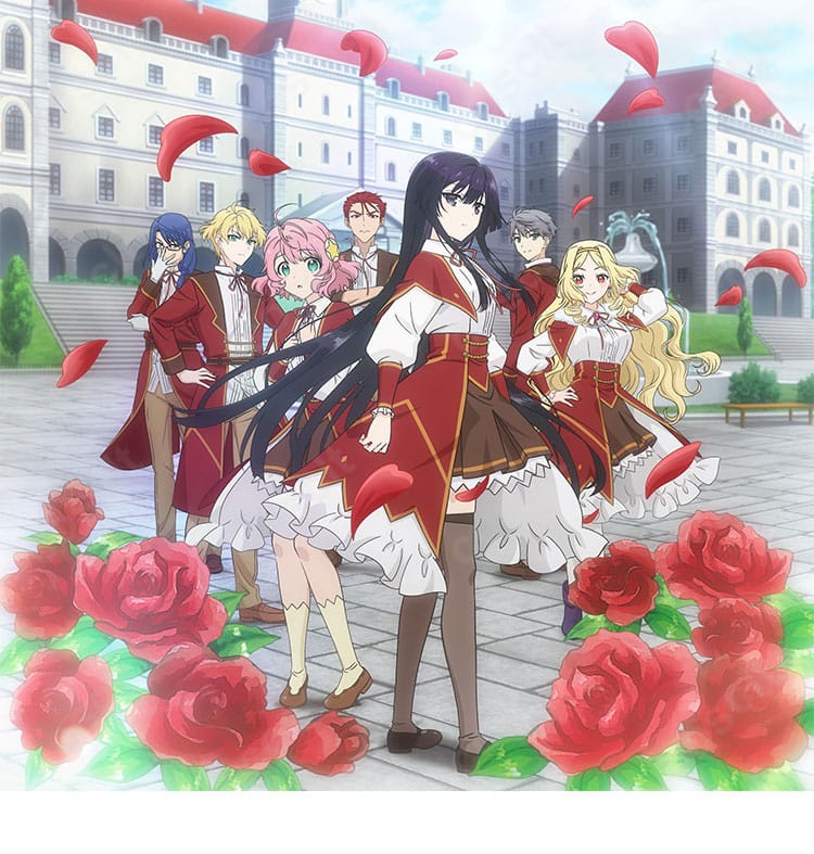 悪役令嬢レベル99 パトリック・アッシュバトンの学院制服コスプレ一式。装飾配置と配色まで再現したデザイン全体イメージ。