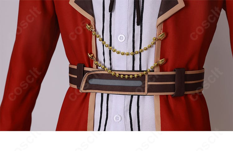 学院制服の装飾ディテール。細やかな意匠と丁寧な縫製で映像・写真映えする仕立て。