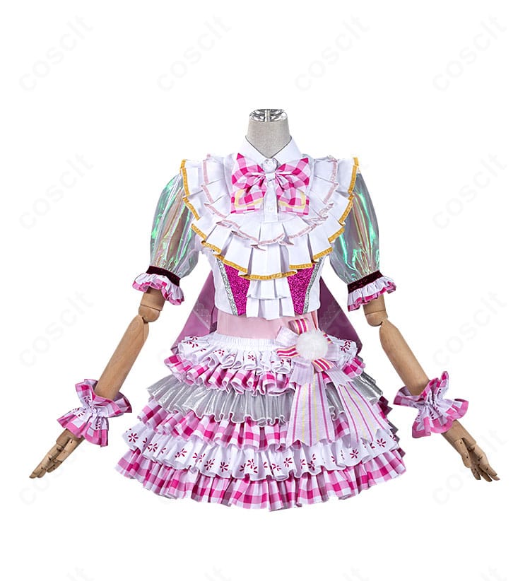 プリパラ 北条そふぃ コスプレ衣装の正面全体。高コントラスト配色と上品なシルエットが分かる商品写真