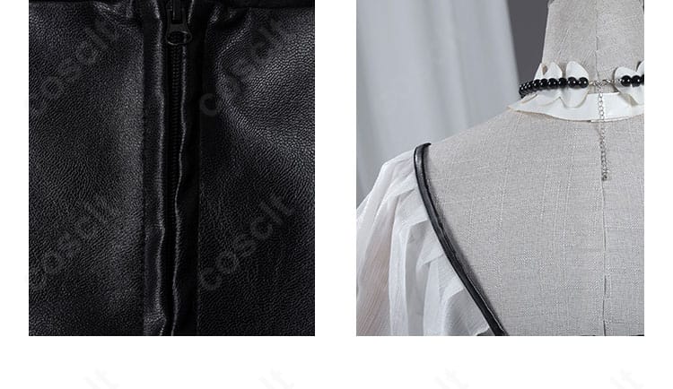 チェーン装飾のクローズアップ。上品な金属パーツと配置バランスを示す写真