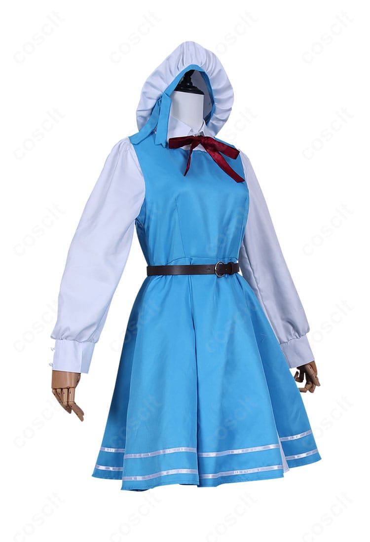 「魔法少女にあこがれて」杜乃こりす コスプレ衣装の右側面。スカートのラインと側面装飾、シルエットの落ち感を確認できます。