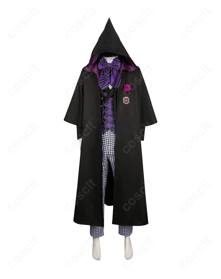 黒執事 グレゴリー・バイオレット 寄宿学校編プレフェクト制服の正面全身。マントとコートのシルエットが分かる構図。