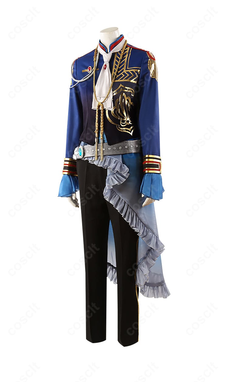 UNDEAD『TRIP』コスプレ衣装の側面。コートのシルエットと肩飾り、ベルト位置のディテールが確認できる画像。