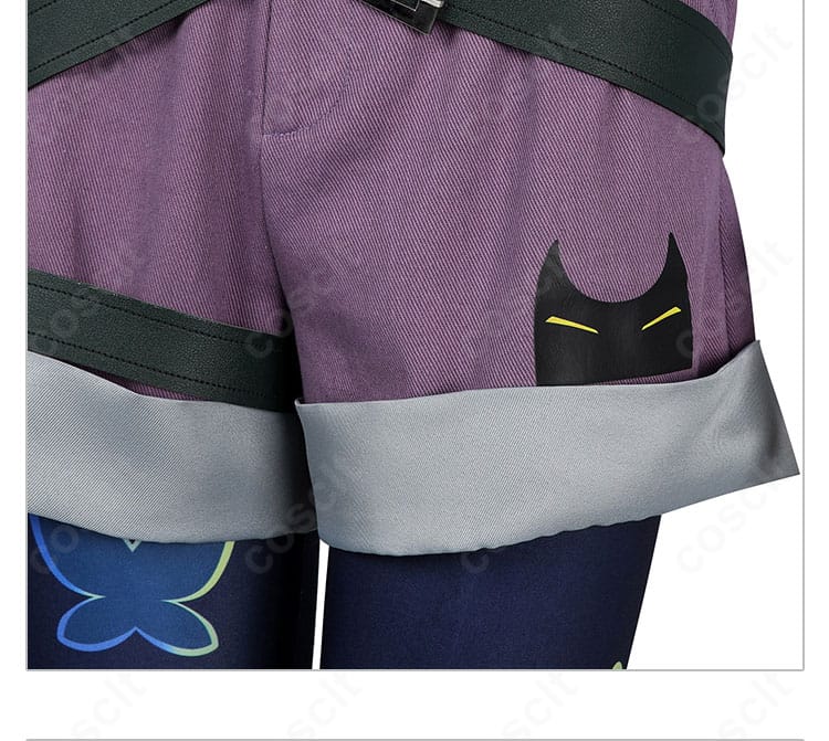 クローヴ衣装のショートパンツ部分。フィット感とステッチライン、ポケット周りの作り。