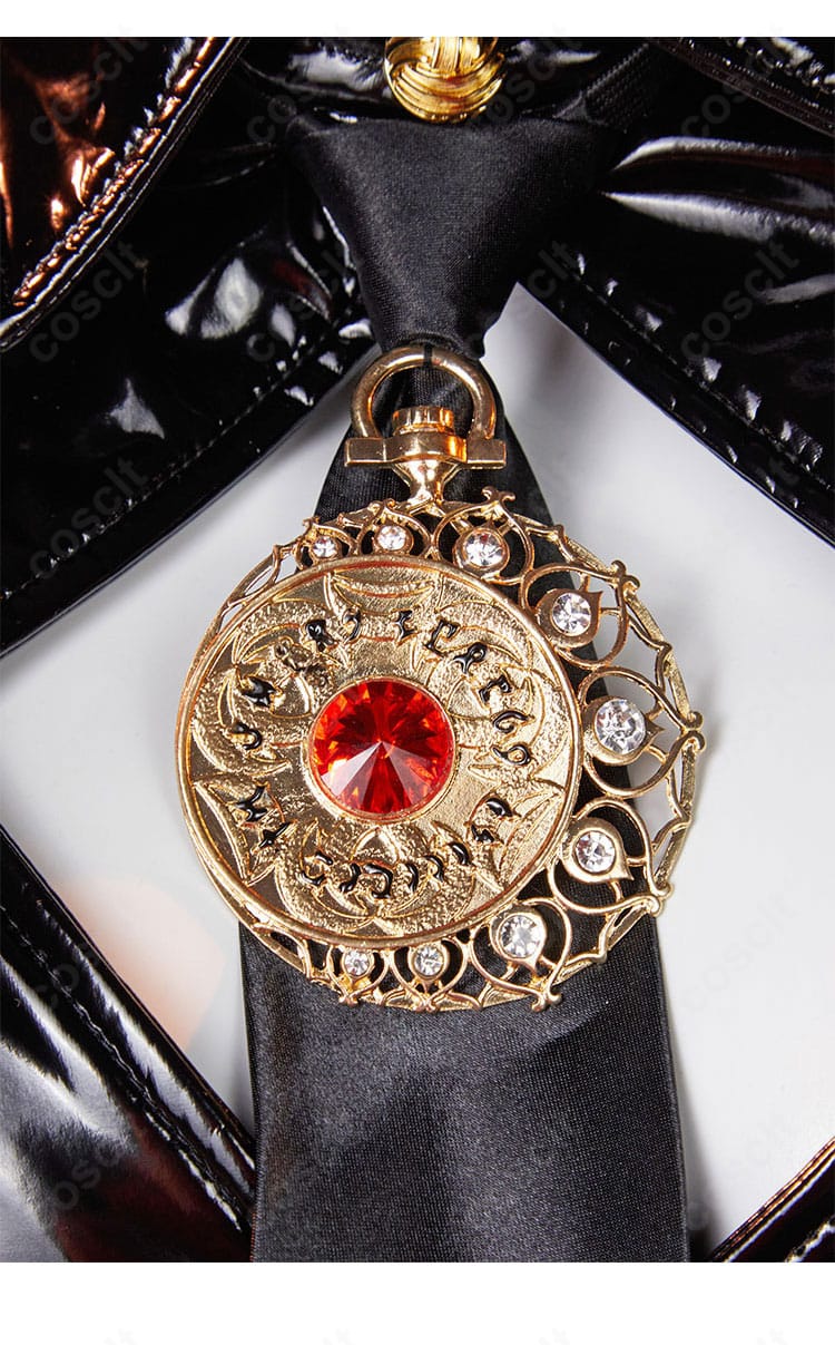 ベヨネッタ2 婦警アメリカン制服の襟元装飾アップ。刺繍入りリボンと結び目のディテール。