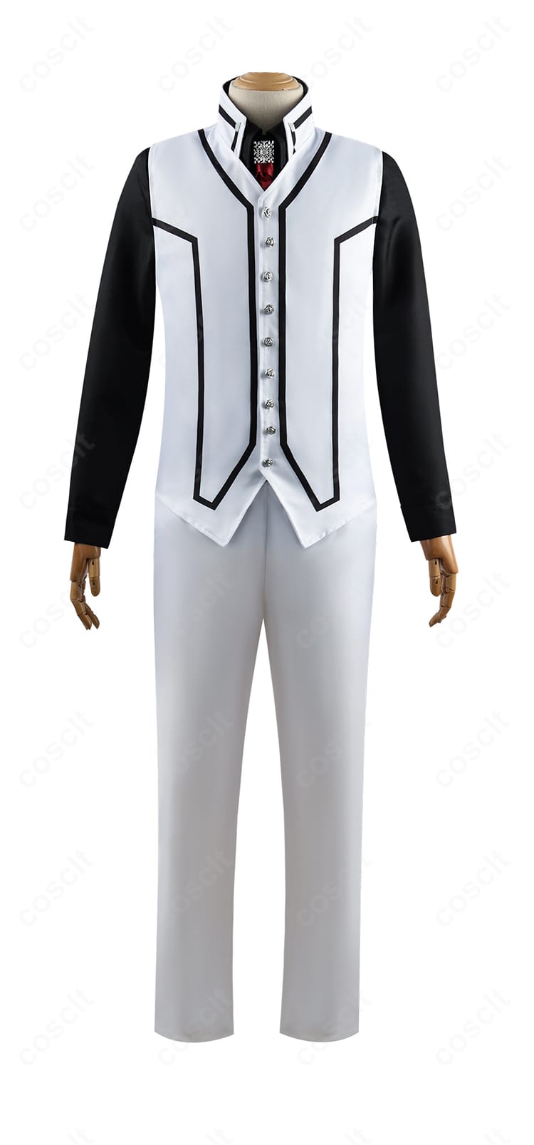 『ヴァンパイア騎士』玖蘭枢 コスプレ衣装のインナー構成。シャツとベストの重ね着ディテールと質感をクローズアップ。