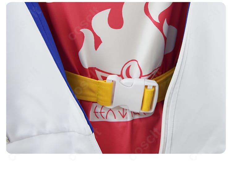 『ポケモンSV 藍の円盤』スグリ コスプレ衣装の腰部・ベルト装飾のクローズアップ