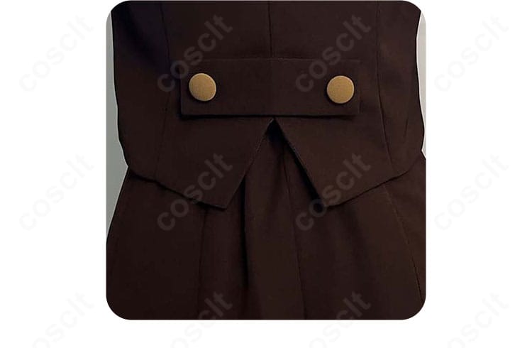 黄前久美子コスプレ衣装のウエスト装飾。ベルト位置と切り替えで美しいシルエットを演出。