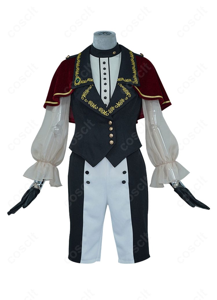 バンドリ! 八幡海鈴 ティモリス衣装の正面全体像。直線的シルエットと配色を忠実に再現。