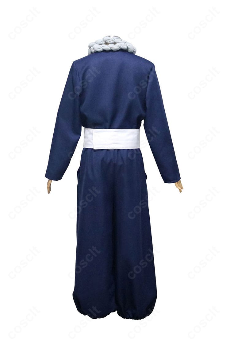 呪術廻戦 究極メカ丸 コスプレ衣装の背面。背中のラインと落ち着いた色味が分かる写真。