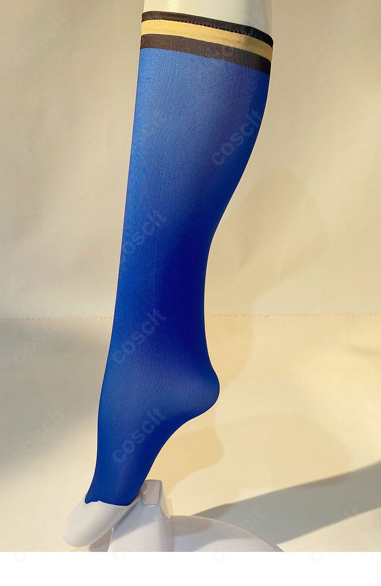 プリパラ 真中らぁら コスプレ衣装 ソックスの質感。薄手で伸縮性があり、動きやすく長時間でも快適。