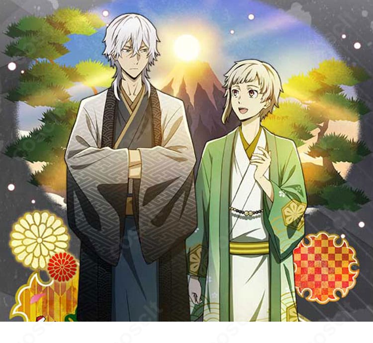 文豪ストレイドッグス 中島敦 初詣スカウト正月衣装の全身ビュー。和装シルエットと装飾を確認できます。