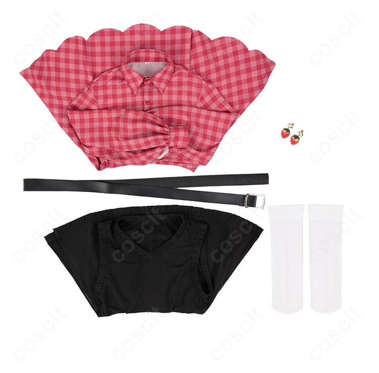 宵崎奏 コスプレ衣装『カトラリー』セット内容一式(ワンピース、ジャンスカ、ベルト、耳飾り、靴下)