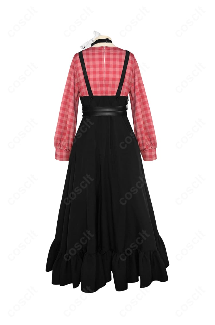 朝比奈まふゆ カトラリー衣装 背面。背面の切替ラインとファスナー仕様がわかるカット。