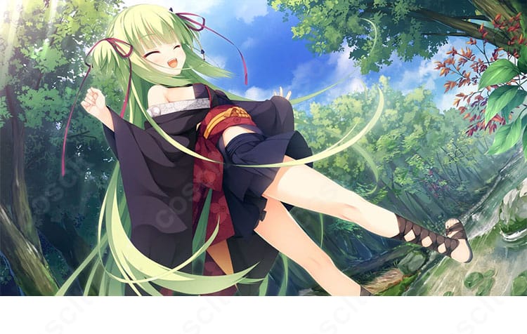 千恋＊万花 ムラサメのコスプレ一式を着用したキャラクターイメージ。和装テイストと上品な配色を高再現。