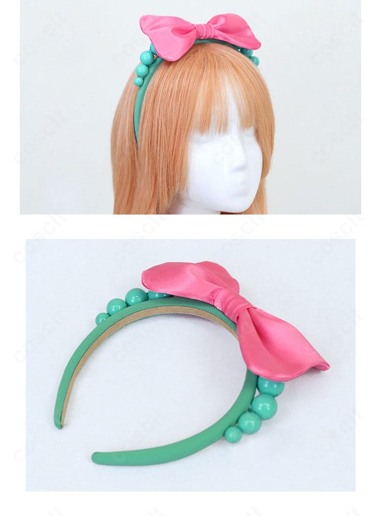 髪飾り＆カチューシャのディテール。形状と固定部の仕様、カラーアクセントを表現。