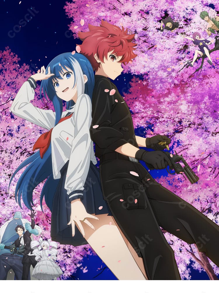 夜桜六美の公式ビジュアルを基にしたセーラー服コスプレ一式。清楚な学園スタイルを高忠実度で再現した商品イメージ。