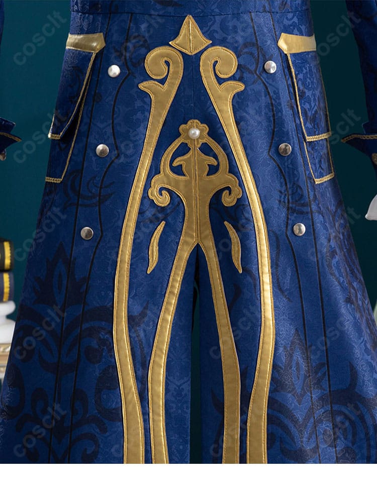 第五人格 隠者 コスプレ 背面装飾のクローズアップ。ステッチとパーツの質感