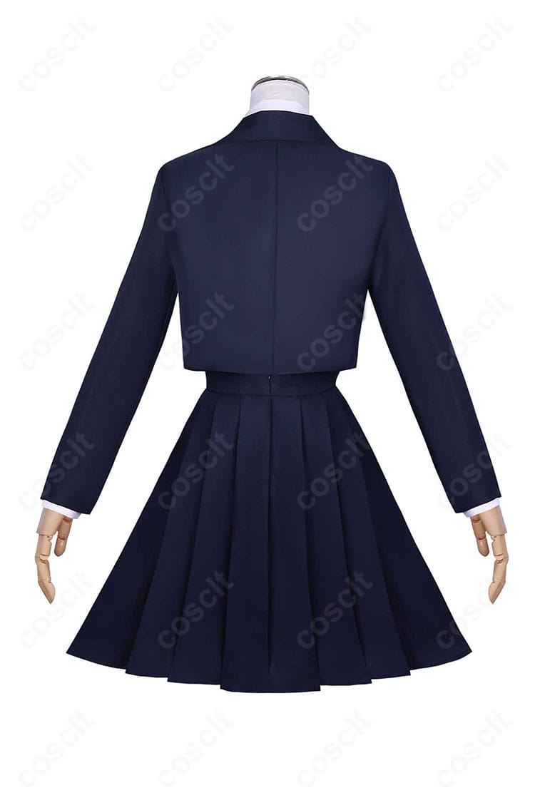 崩壊:スターレイル 花火 制服版コスプレの背面。背中から裾までのラインとプリーツの落ち感を確認できる後ろ姿。