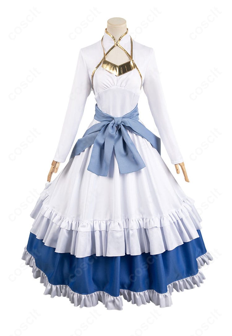 アイリス・ベルゼルグ・スタイリッシュ・ソード衣装の正面全身。ワンピースとコルセットベルトのシルエットが美しく再現。