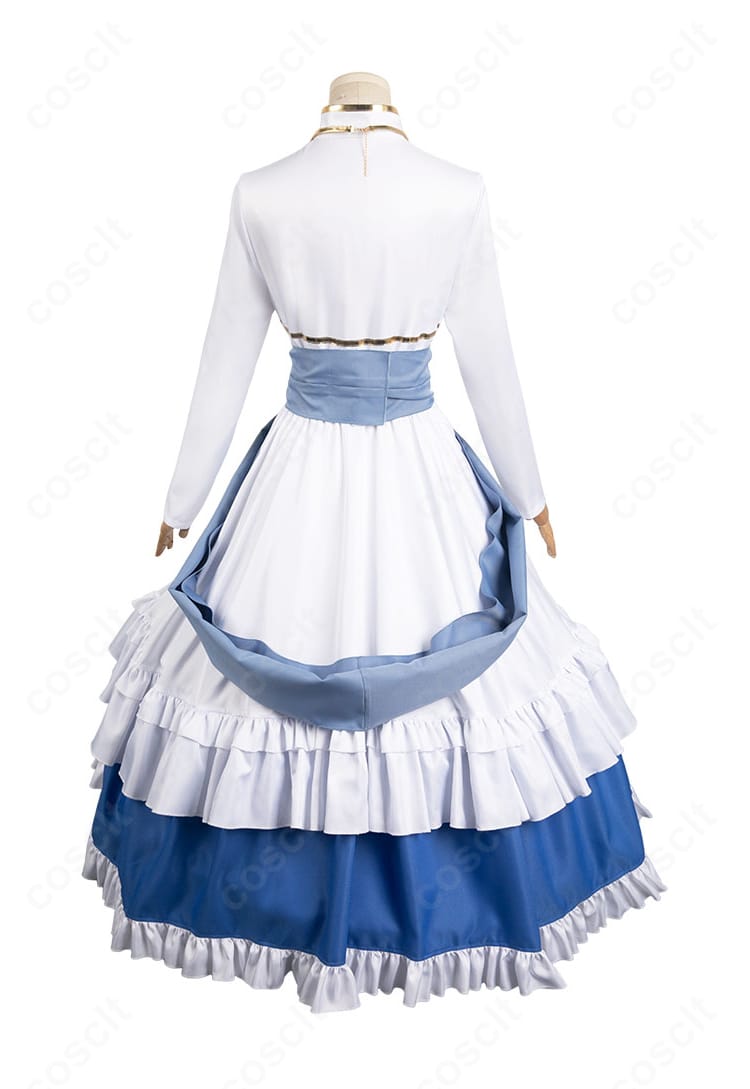 アイリス衣装の背面。背中周りの装飾バランスと裾のラインを確認できるアングル。