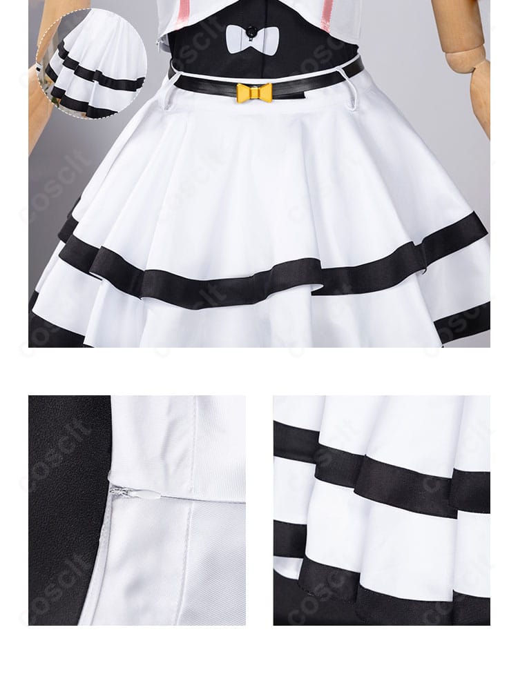 スカート部分の装飾アップ。華やかなデザインと発色、フレアの分量感が伝わる画像です。