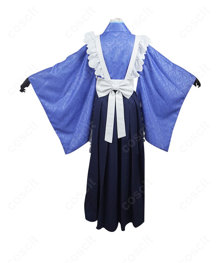カンナカムイ メイド服コスプレ衣装の背面。はだけにくい設計とバックスタイルのディテール