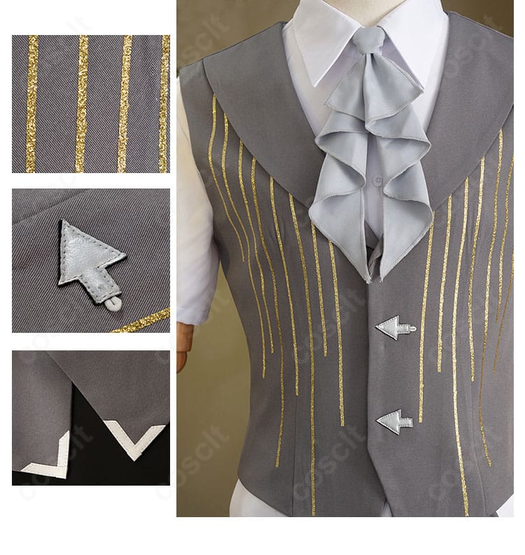 インナーの装飾パーツのアップ。胸元の意匠と素材感