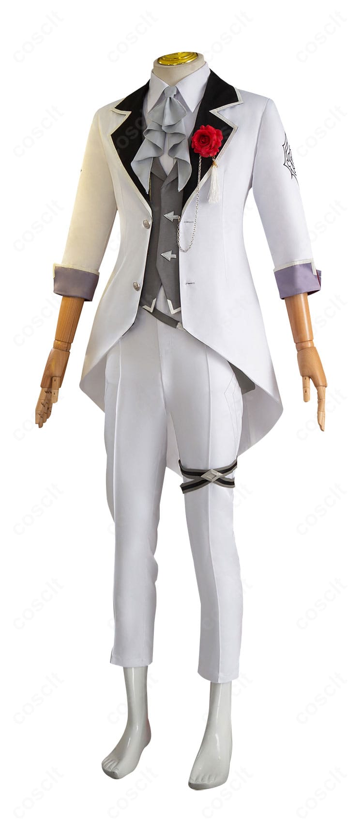 アルジェンティ衣装・側面。コートのラインと腰飾りの位置関係が分かるカット