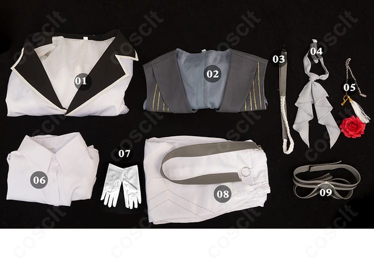 アルジェンティ衣装フルセット内容一式のレイアウト画像