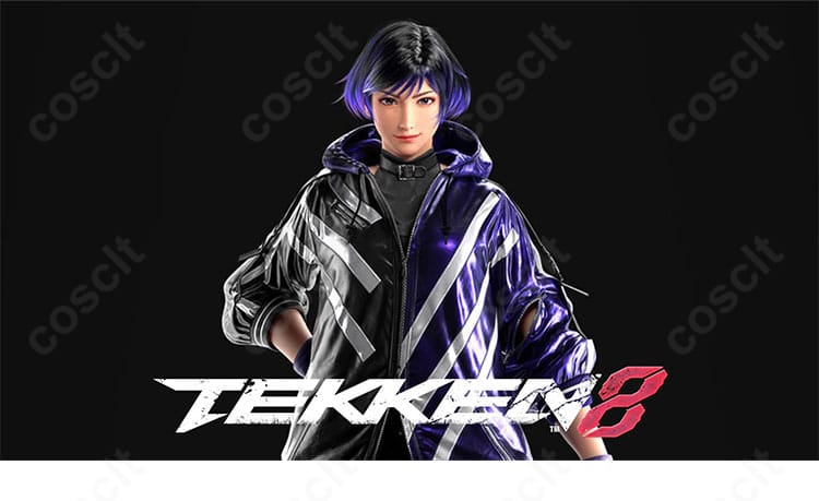 鉄拳8 レイナ コスプレ衣装 コートの全身イメージ。役柄の雰囲気を再現したクールなビジュアル。