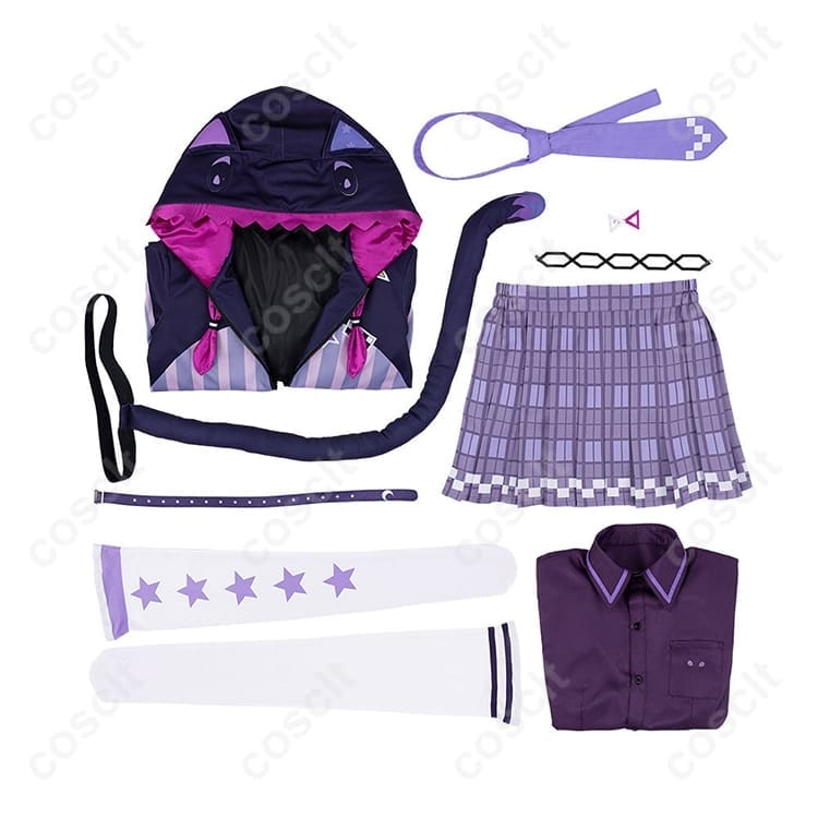 ホロライブ 紫咲シオン 新衣装コスプレ｜高再現で写真映え、着脱ラクでイベント快適 - 8枚目の画像
