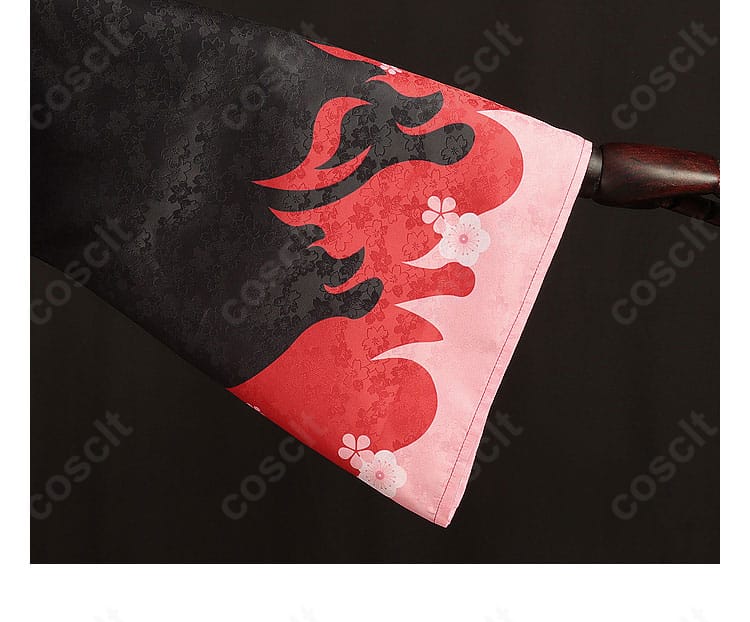 原神 羽生田千鶴 コスプレ衣装の袖口装飾。コントラスト配色と形状が映える仕立て。