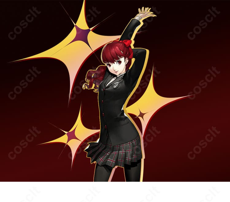 ペルソナ5 ザ・ロイヤル 芳澤かすみの制服コスプレ衣装イメージ。キャラクター雰囲気を忠実に反映した学園スタイル。