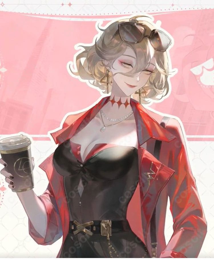 第五人格 血の女王（マリー）ローソンコラボのコスプレ衣装。ゲームキャラクターの意匠を精巧に再現した全身カット。